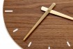 Wall Clock Nut Wood, round