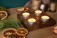 Advent Wreath Nut Wood, square