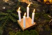 Small Advent Wreath Oak, square