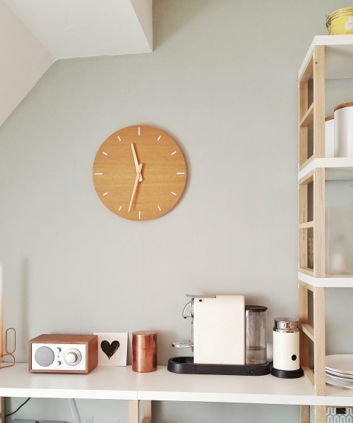 wall clock oak kitchen