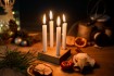 Small Advent Wreath Oak, square