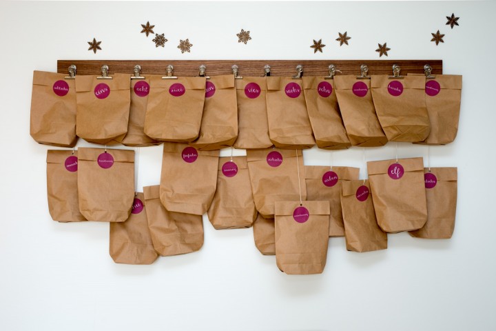 Advent Calendar Clip Nut Wood Advent Calendar Clip Nut Wood