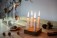 Modern small Advent wreath from oak wood square