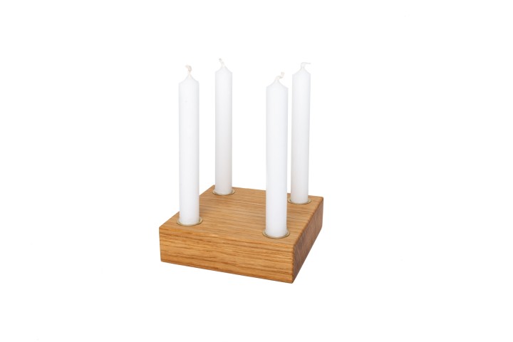 Small Advent Wreath Oak, square