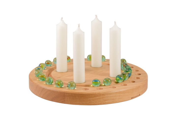 Advent Wreath Oak, round