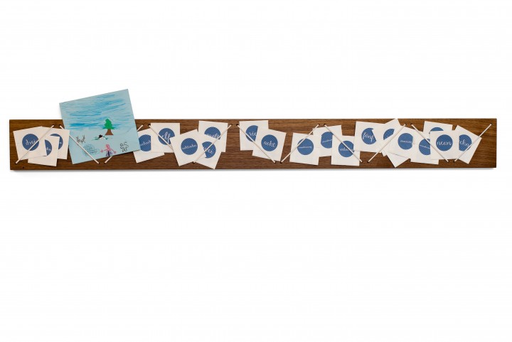 Small Advent Calendar Strings Nut Wood Small Advent Calendar Strings Nut Wood