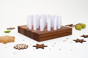 Voucher Advent Calendar Nut Wood, square