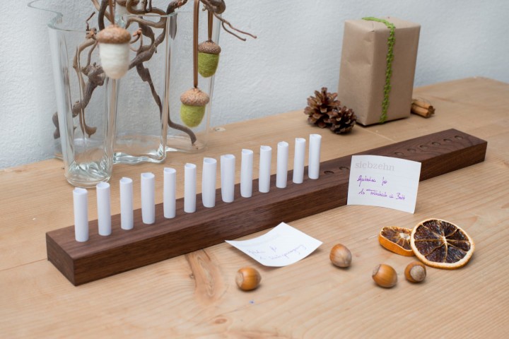 Voucher Advent Calendar Nut Wood Voucher Advent Calendar Nut Wood