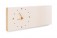 Handmade elongated wall clock white