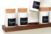 Spice Rack Nut Wood (10 Clay Pots)