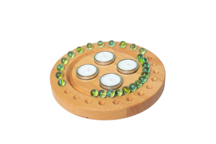 Advent Wreath Beech, round Advent Wreath Beech, round